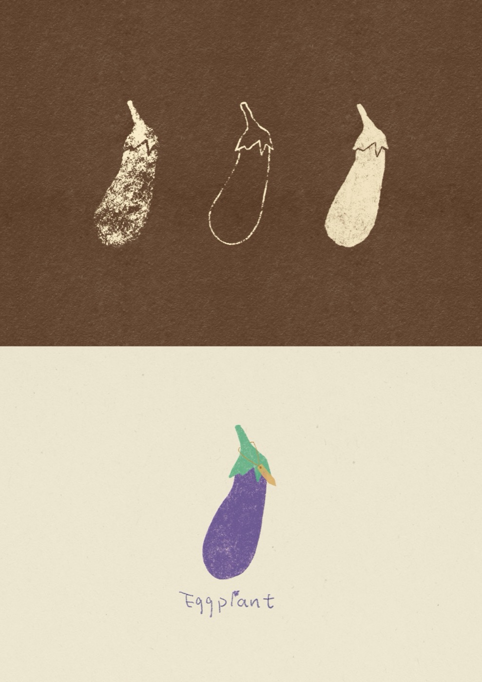 街灯手绘作品《Eggplant》
